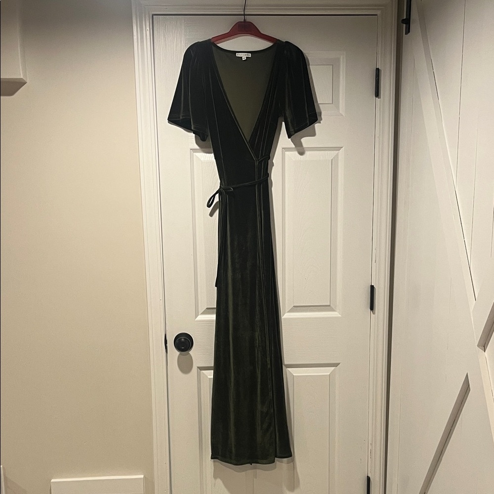 Baltic Born Deep Green Velvet Maxi Dress